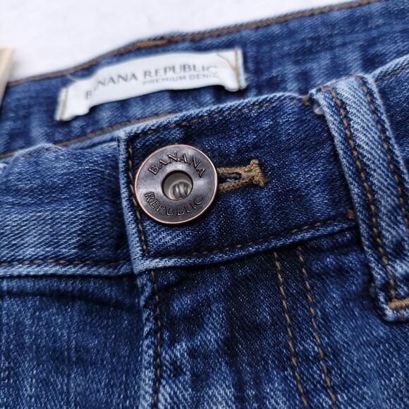 Banana Republic Casual Button Denim Medium Wash Jean Shorts Womens Size 26 Blue - Picture 4 of 10